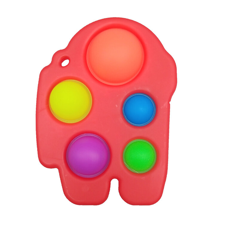 Fidget sensorial squeeze brinquedos arco-íris empurrar bolha anti-stress brinquedos reliver estresse adulto crianças simples dimple controlador placa presente