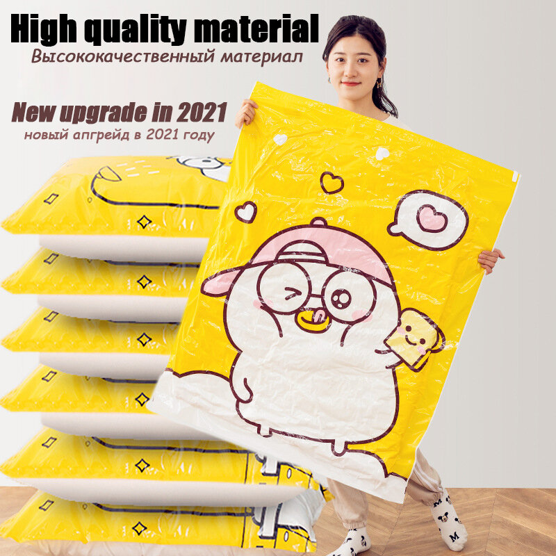 2021New 3Pcs Thicker Vacuum Storage Bags Hand/Electric Pump For Clothes Pillows ZiplockBag Compression With Travel Accessories