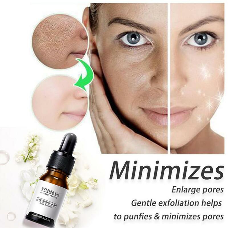 Belay lactobionic ácido solução rosto soro instantâneo zeropore minimizar poros perfeição óleo-controle clareamento da pele sem brilho anti-envelhecimento