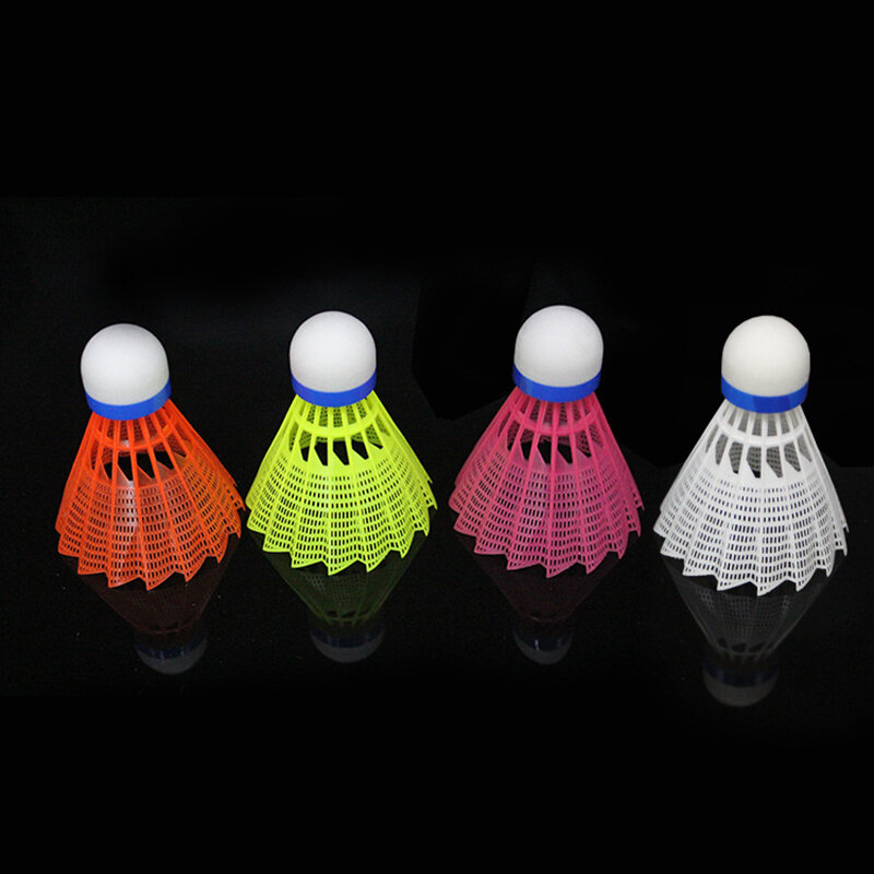 Bola de Bádminton de nailon resistente para entrenamiento, suministros de juego de volantes portátiles de colores, cabeza de bola de espuma para ejercicio, alta calidad, 6 uds.