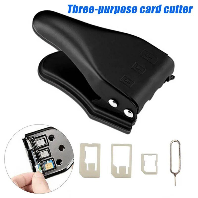 3 In 1 Micro/มาตรฐาน Nano SIM Card Cutter สำหรับ Apple iPhone 6/7/8 Samsung KQS8