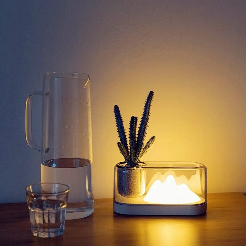 Thpensai Mountain lamp, Desktop reading night light, usb rechargeable bedside lamp, Creative LED Christmas gifts