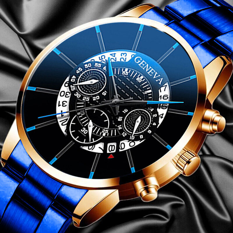 Nowe towary!! Moda męskie zegarki Top marka luksusowy zegarek kwarcowy mężczyźni data Casual stalowo-złoty Relogio Masculino montre homme