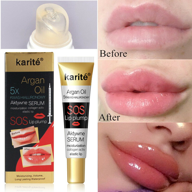 Instant Volumising Lip Plumper Kollagen Lip Plumping Gloss Feuchtigkeits Reparatur Lip Feine Linien Sexy Lippen Enhancer Balsam Kosmetik
