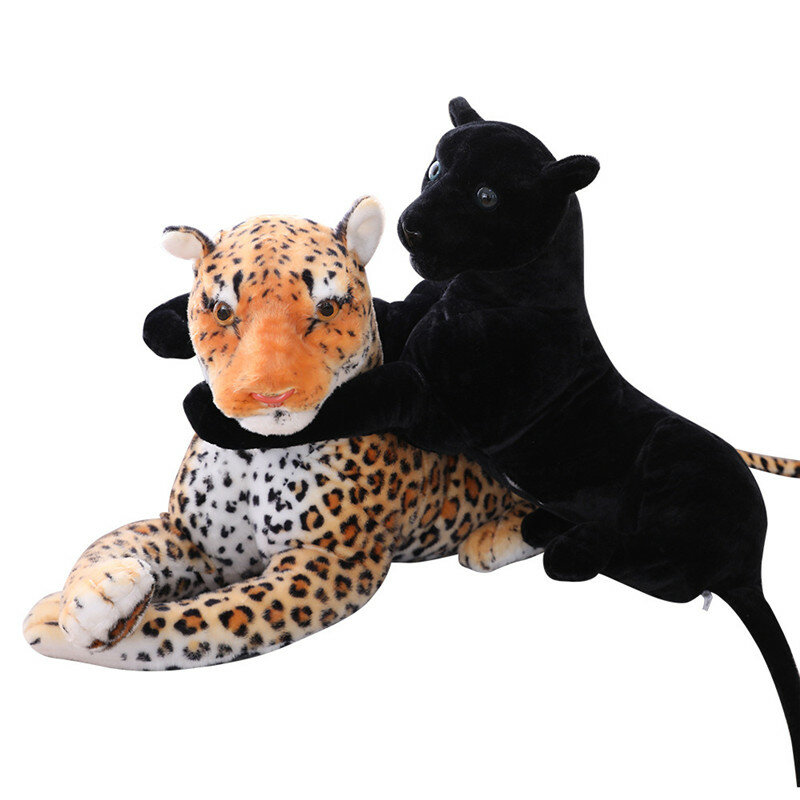 30/40/50cm Simulation Tiger & Panther Stuffed Animal Plush Doll Lovely Tiger Soft Pillow Cushion Birthday For Child Party Toys