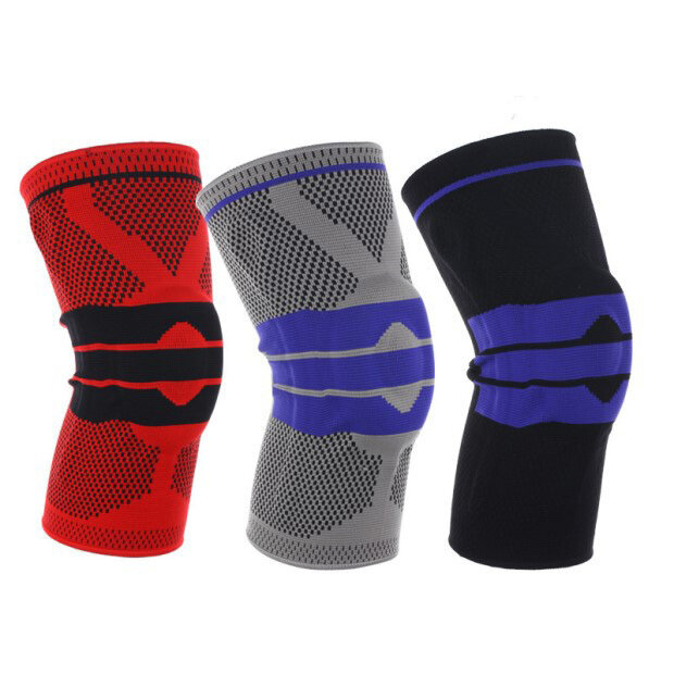 Rodilleras de baloncesto de silicona antideslizantes, rodilleras acolchadas de soporte para rodilla, Protector de rótula Meniscus, 1 ud.