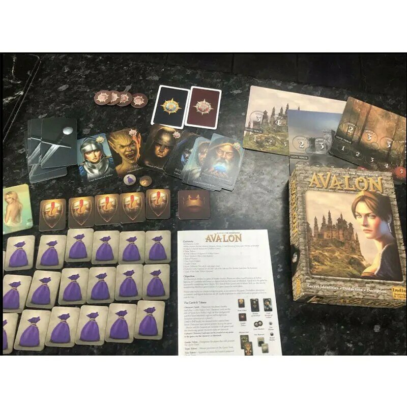 New Avalon Board Game Card Full English Resistance Avalon Indie Family Interactive Children's Educational Toys 40JP21