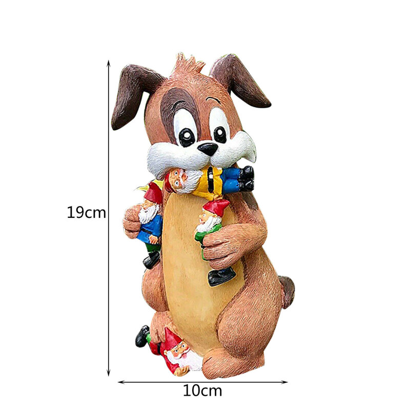 1pc Great Garden Gnome Puppy Playingtime Lawn Statues funny Outdoor Gnomes Home Garden Decoration Wedding sculpture Ornaments