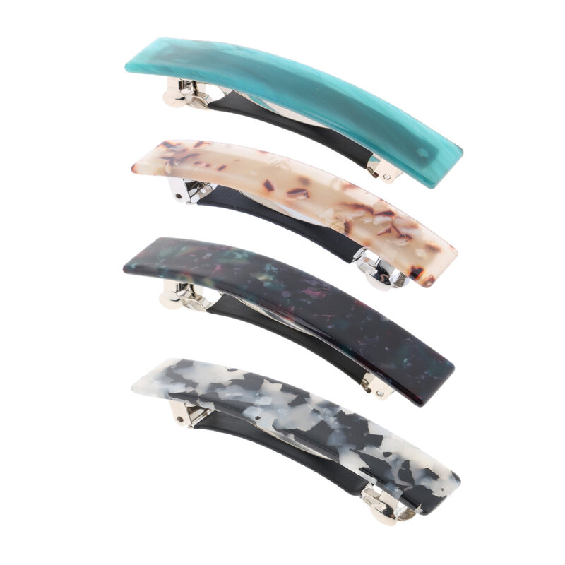 Long Thin Acrylic French Barrette Hair Barrette Ponytail Holders for Women