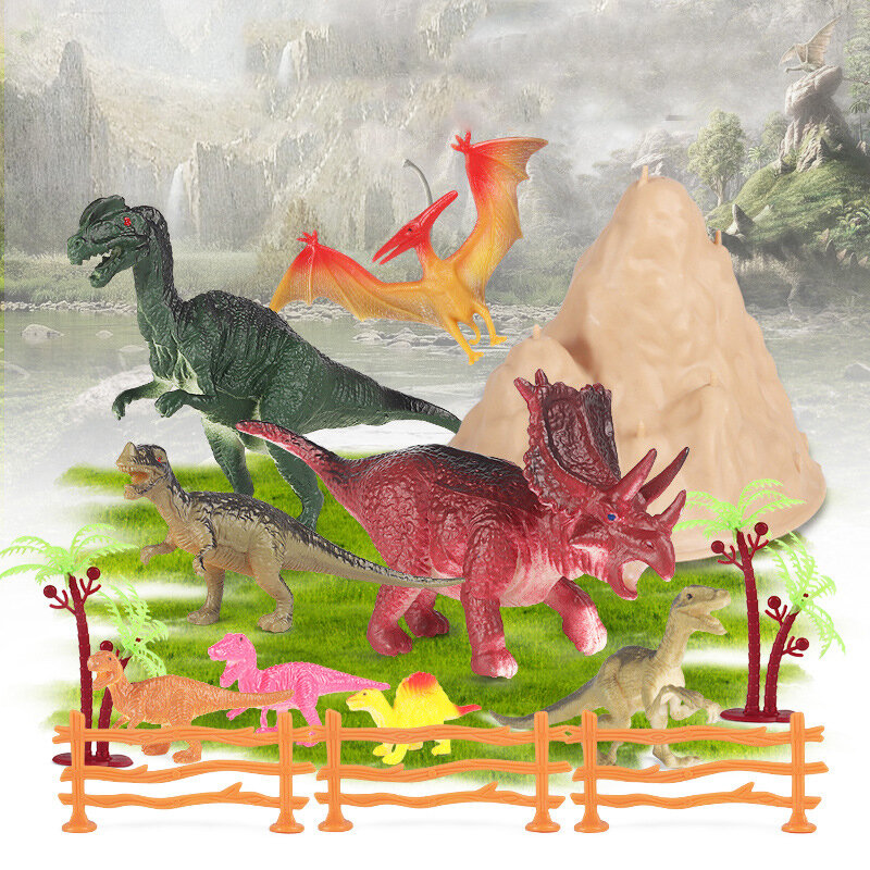 DIY 쥬라기 공원 시뮬레이션 동물 공룡 모델 103 피스, 티라노사우루스 렉스 익룡 장면 슈트 장난감 액션 피규어 어린이 장난감 선물