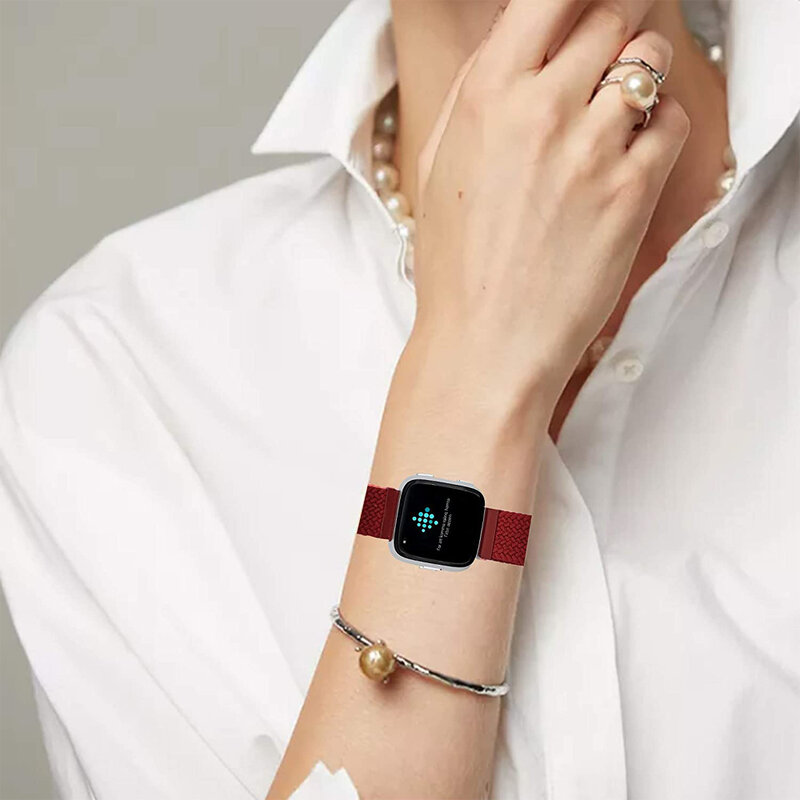 Wymiana nylonu dla Fitbit Versa Lite pasek do zegarka dla pętli solo dla Fitbit Versa/Versa 2 pasek na rękę bransoletka