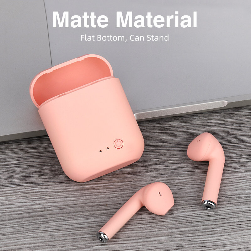Auriculares inalámbricos Mini-2 con Bluetooth 5,0, dispositivo de audio TWS, color Macaron mate, con micrófono y caja de carga
