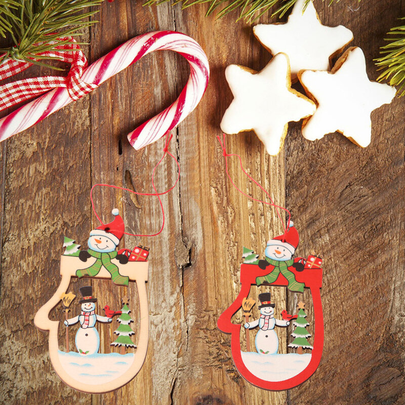 Albero di natale in legno pendenti di alce accessori regalo ornamenti per alberi di natale in legno intagliato decorazioni natalizie fai-da-te capodanno 2022
