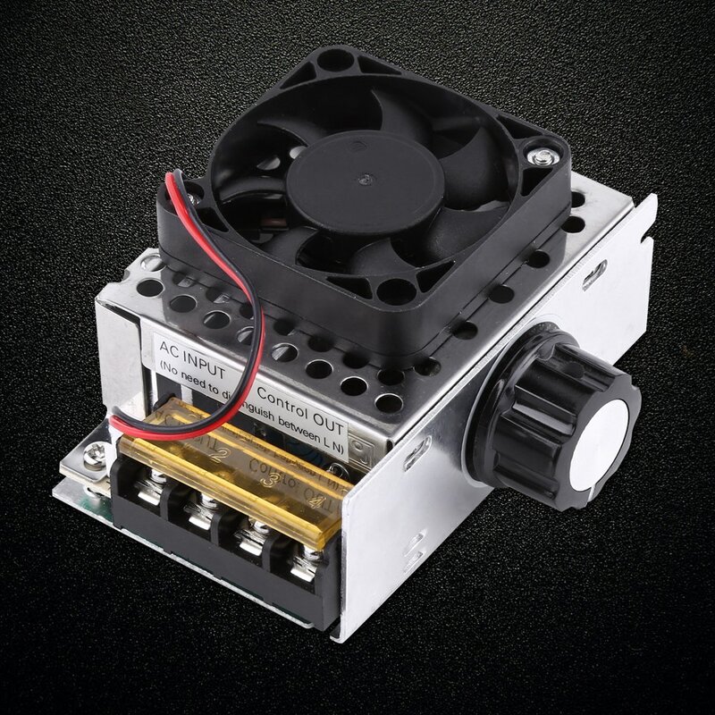 4000W SCR Electric Voltage Regulator Dimmer Temperature Motor Speed Controller With Fan Ultra-High Power Electronic Regulator