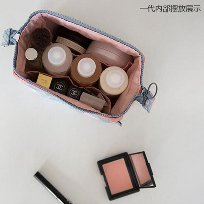 Mulheres viagem animal flamingo compõem sacos menina saco de cosméticos maquiagem beleza lavagem organizador de higiene pessoal bolsa de armazenamento kit banho caso
