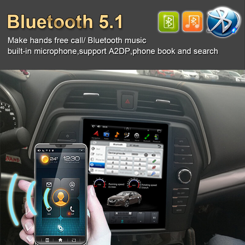 Radio con GPS para coche, reproductor Multimedia con Android 9,0, estilo Tesla, BT, WiFi, Mirror Link, para NISSAN MAXIMA 2016