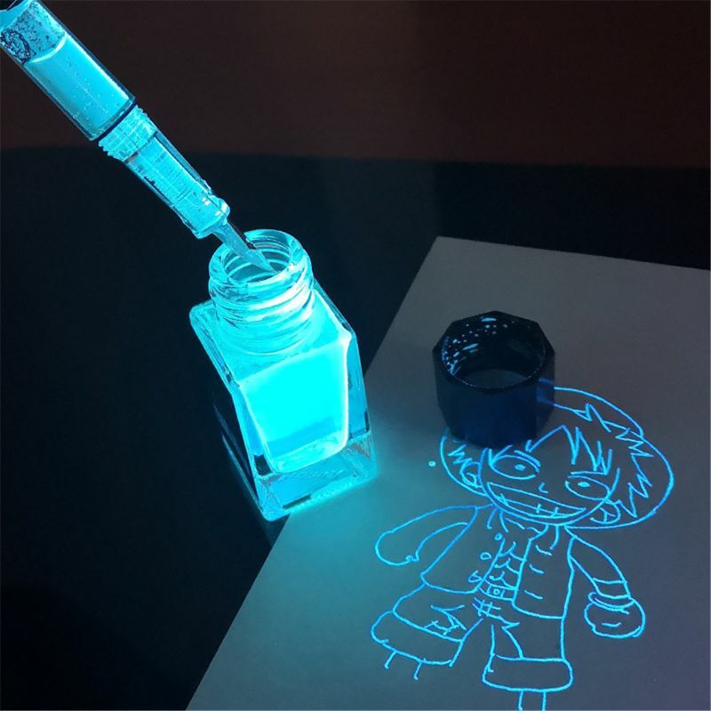 18ml non-carbon Magic niewidoczny atrament na wieczne pióro ze szklaną stalówką kreatywny tusz fluorescencyjny światło ultrafioletowe prezent papiernicze