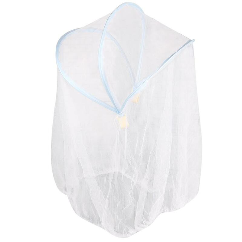 Tamanho grande arqueado cortina de cama do bebê verão anti mosquito inseto berço do bebê rede de malha branca 80-100cm comprimento