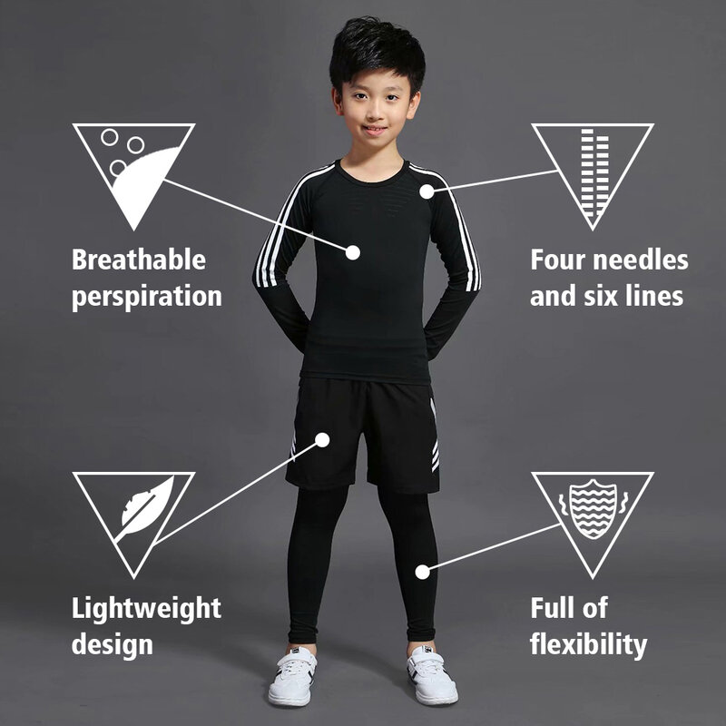 2021 Boys Winter Thermal Underwear Sets Children Anti-Microbial Stretch Kids Thermo Underwear Boy Warm Clothing Long Pants Johns