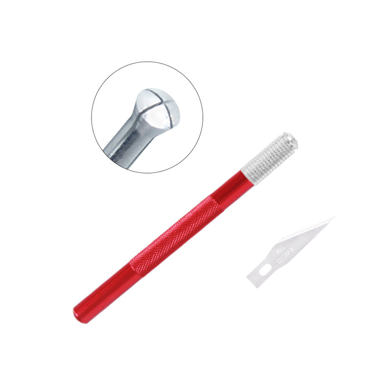 Kit de herramientas de cuchillo de bisturí antideslizante con cuchillas de repuesto para teléfono móvil, PCB, DIY, modelo de cincel de reparación, herramientas de mano, 10/30 Uds.