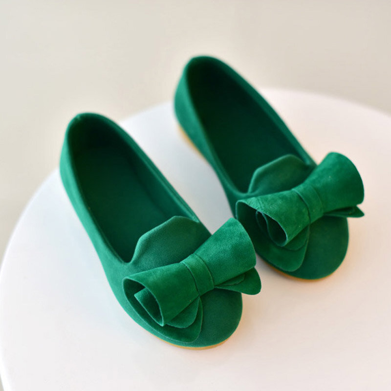 Zapatos de princesa para niñas, calzado de moda para chicas, sin cordones con lazo, de 1 a 12 años, Color caramelo, MCH011