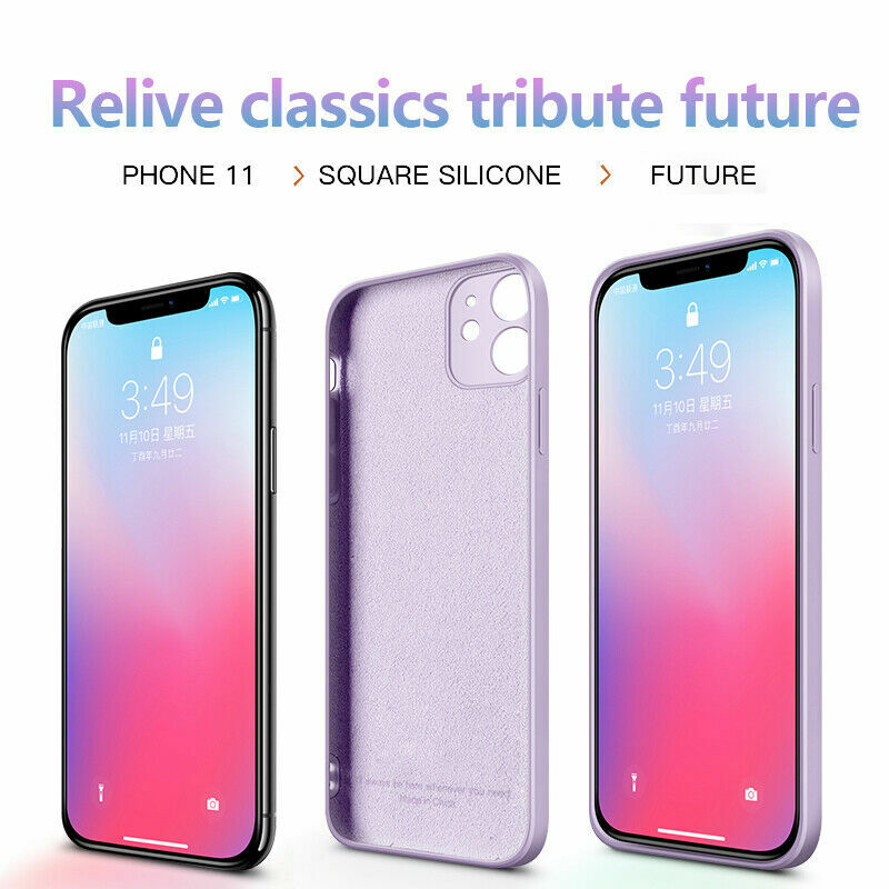 Luxury original square liquid silicone phone case for iPhone 13 12 11 Pro Max Mini X XR XS Max 7 8 6s Plus Shockproof Soft Case