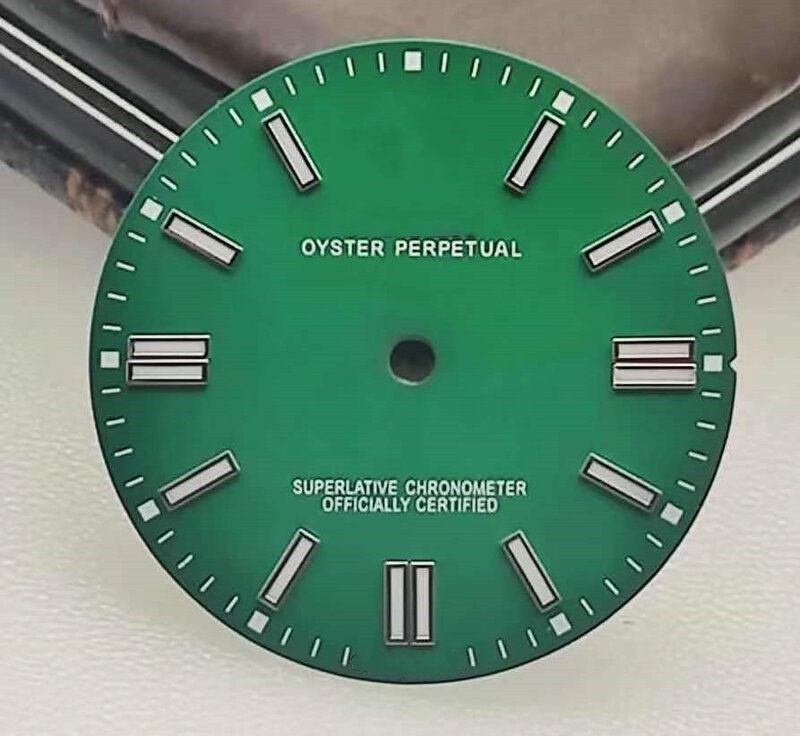 Novo substituto log dial azul-verde luminoso dial diâmetro literal 28mm