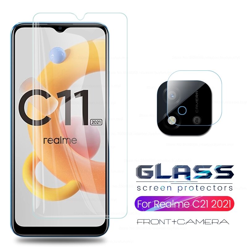 3x brotect cristal blindado diapositiva para realme c11 2021 protección de vidrio lámina protectora de pantalla