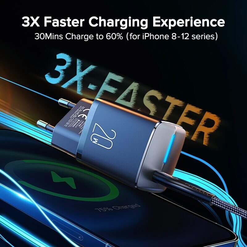 Chargeur 20W PD qc 4.0, Charge rapide pour téléphone portable, prise en Charge de Huawei xiaomi Samsung Type C