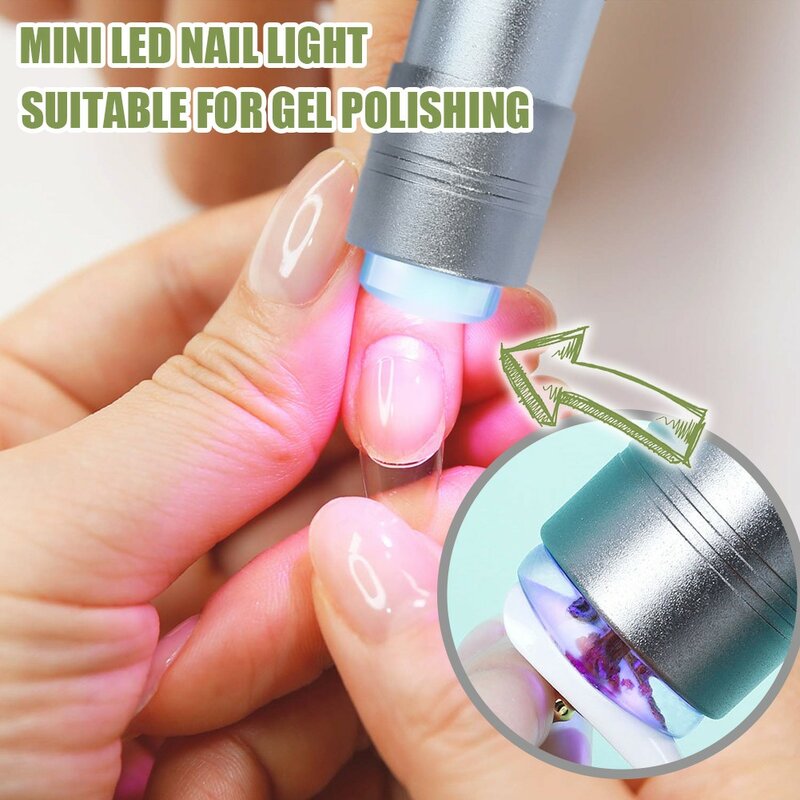 Lampada UV portatile per Nail Art UV Press Light con gelatina stampo per Nail Art in Silicone per asciuga unghie lampada per asciugatura rapida