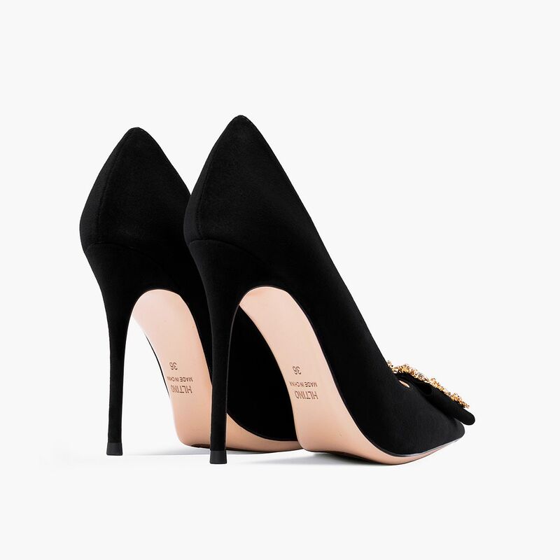 2022New pompe di strass di marca scarpe tacco alto scarpe basse tacco sottile punta a punta scarpe da sposa Sexy scarpe da donna Plus Size 43
