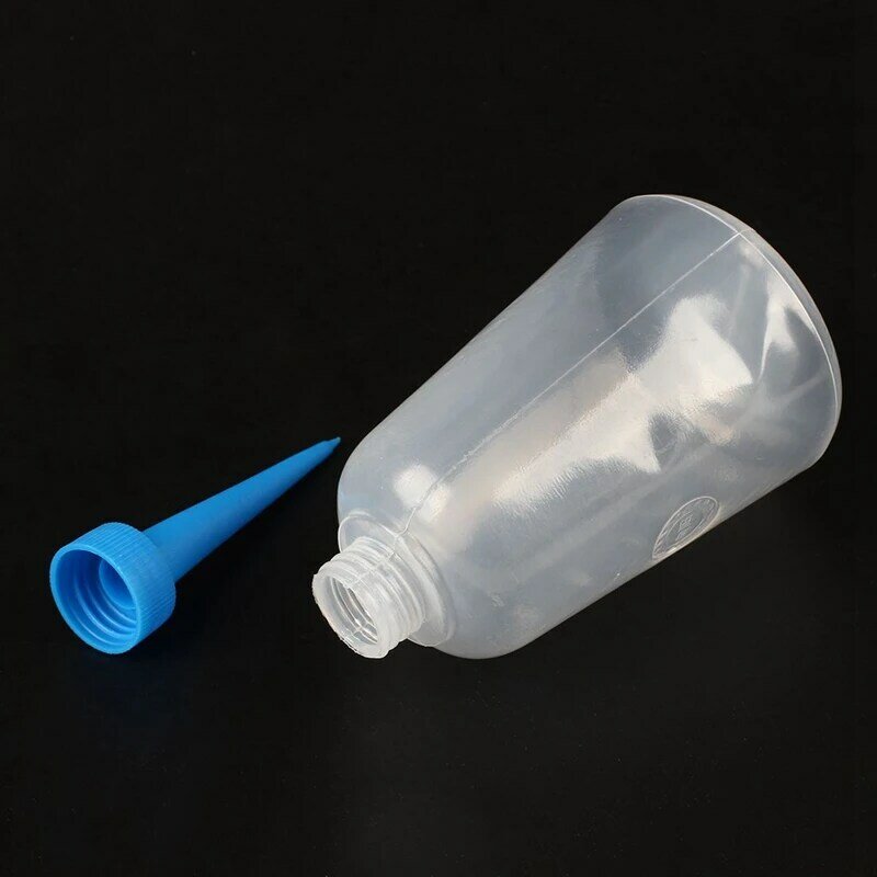 Bottiglia per applicatore di colla liquida in plastica bianca blu trasparente da 250ml