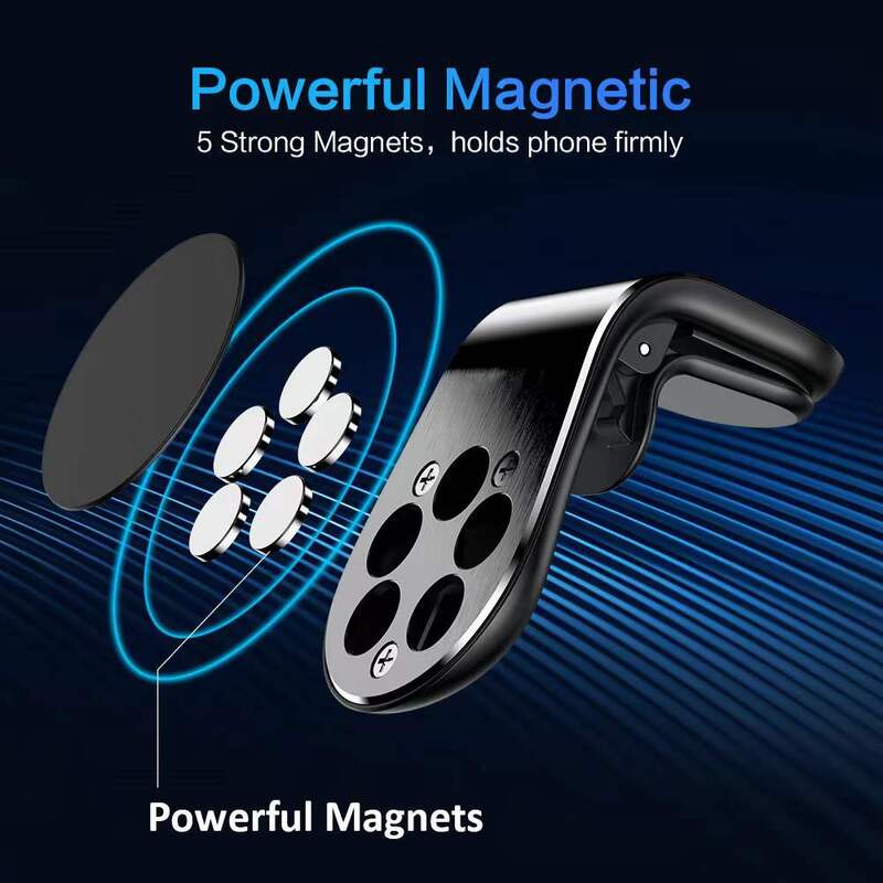 2/1Pcs Magnetic L-Type โทรศัพท์ผู้ถือรถสมาร์ทโฟนขาตั้งคลิปสำหรับ Mount โทรศัพท์แม่เหล็กผู้ถือชุดทั้งหมดชุ...