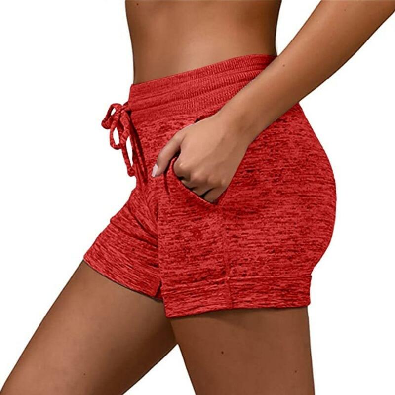 #Style 3 red pantalones cortos para correr de verano para mujer,Shorts de Yoga de secado rápido,pa 