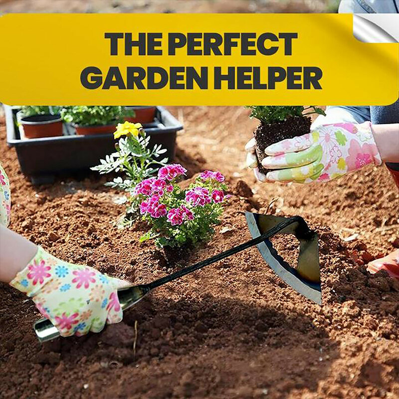 Pala de jardín para cultivo de flores, herramienta de jardinería para granja al aire libre, excavación, so-il, azada de doble uso para verduras y flores