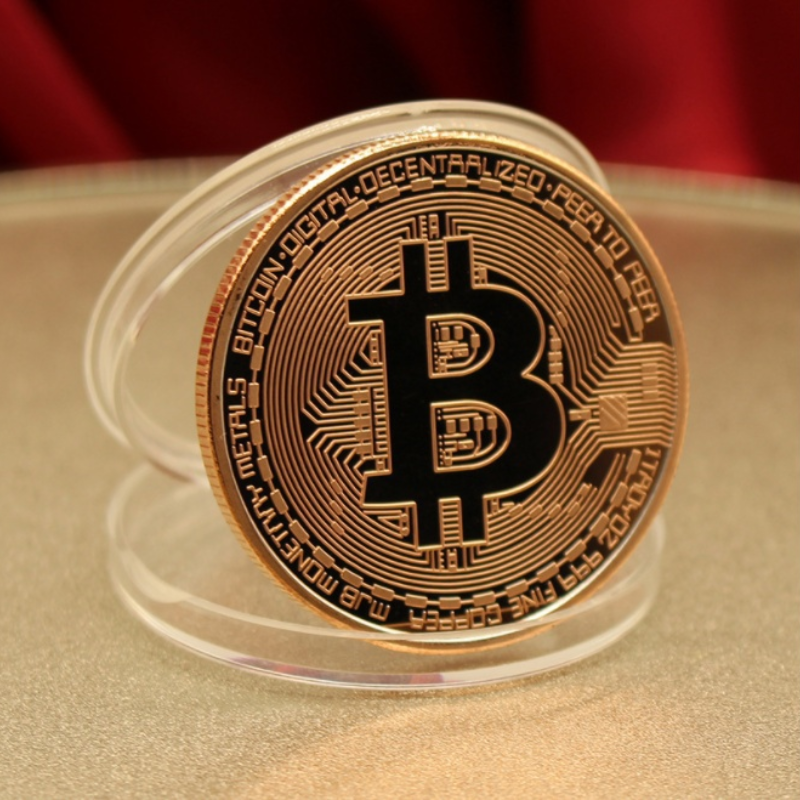 5 pces bitcoin, moeda comemorativa relativa à promoção da coleção do bocado, moeda de ouro do comércio exterior, moedas comemorativas do presente colecionáveis
