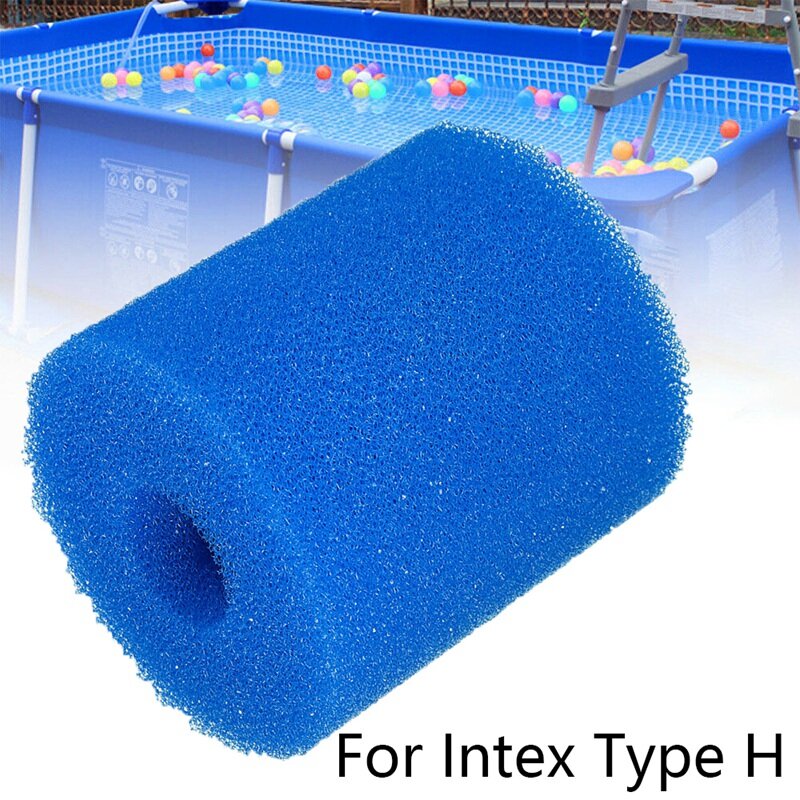 Recambio de esponja de filtro para piscina Intex, Cartucho de esponja de espuma lavable y reutilizable, tipo H, 10 unidades