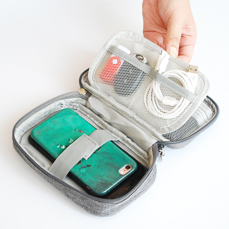 Data Lijn Opbergtas Power Bank Mobiele Telefoon Sorteren Pouch Hard Disk Case Kleine Items Organisator Reizen Levert Accessoires