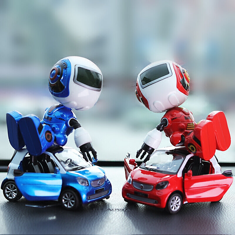 Robot inteligente Mini figura de acción de robótica eléctrica de aleación, coleccionable con juguetes de sonido y luz inducción táctil para educación de niños