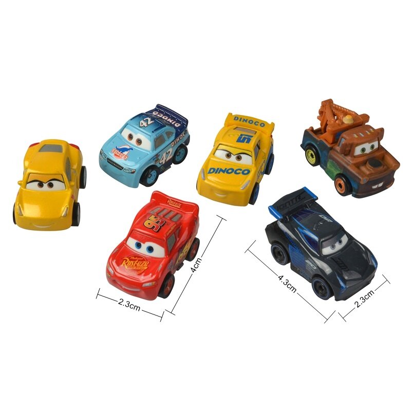 Disney-coche Pixar Cars 3 Mini McQueen de alta calidad para niños, juguete de aleación, modelos de dibujos animados fundidos a presión, regalo de cumpleaños y Navidad