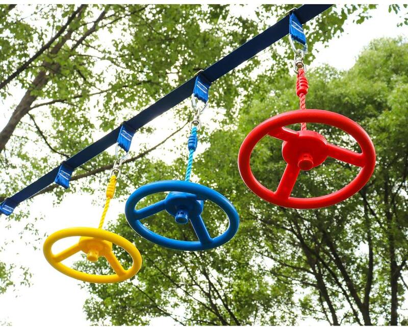 Jungle Gyms Monkey Wheel for Ninja Warrior Obstacle Course Ninja Line Slacking Line - 1PC Color Swing Wheel in Set