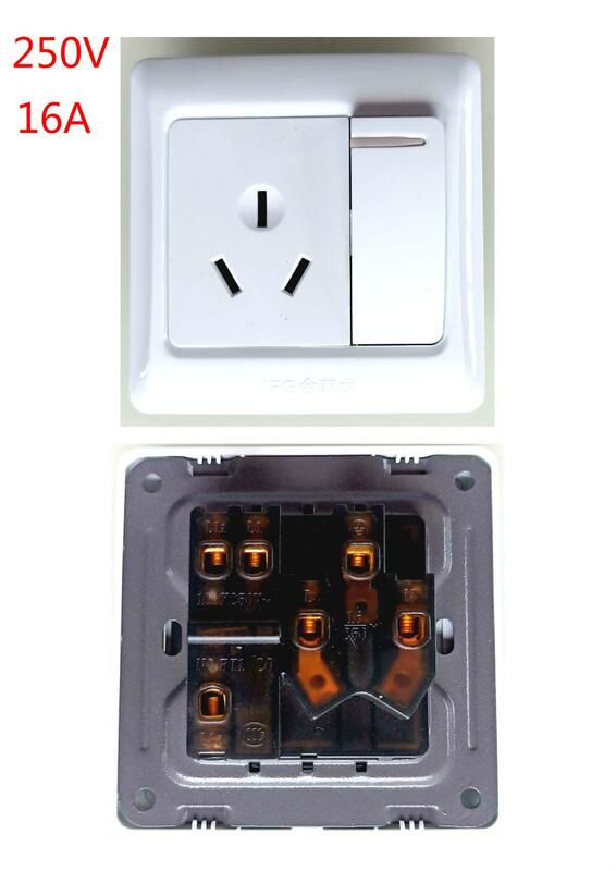 One open dual control wall switch plus 3 hole 250A16A socket