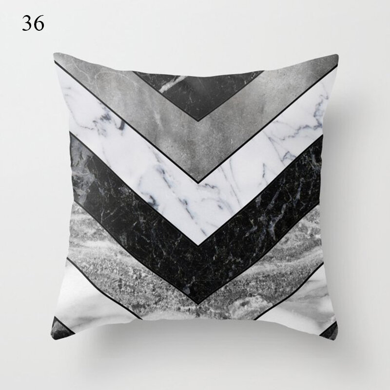 Серый декоративный чехол для подушки с геометрическим рисунком, полиэстеровый чехол для подушки, чехол для подушки в полоску с сердечками, ...