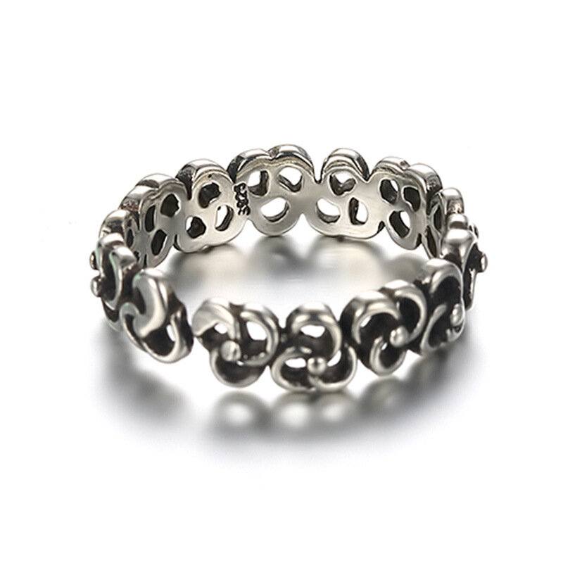 Novo geométrico anéis do vintage flor antiga prata chapeado anéis para as jóias femininas thai prata chapeado anel jóias anel anel anel anel anel anel anel anel anel anel anel