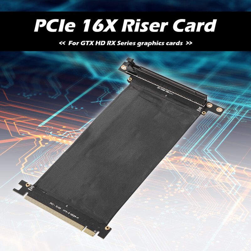 PCIe 3.0 16X Cáp Nối Dài Dây 90 Độ PCI-E 16X Để 16X Thẻ Mạch Chữa Linh Hoạt Bộ Mở Rộng
