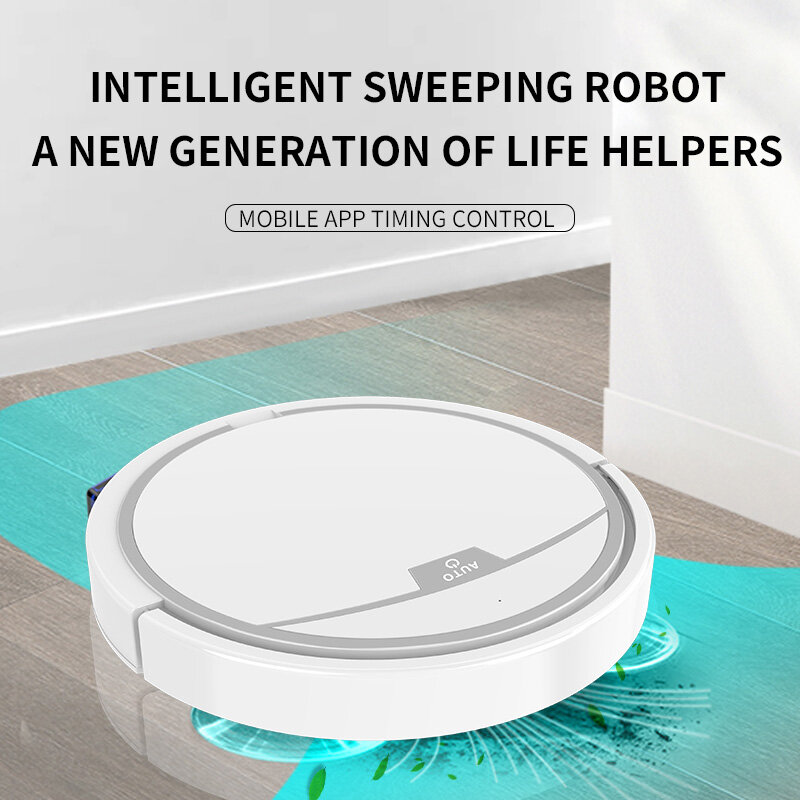 Robot aspirador inteligente con Control remoto para el hogar, máquina de limpieza automática de suelo, barrido inalámbrico en seco y húmedo, 2800PA