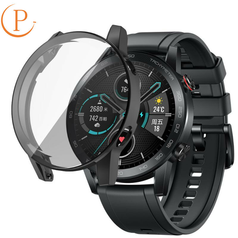Electroplating TPU Watch Cover Shell Layar Pelindung Case untuk Kehormatan Magic 2 46Mm Smartwatch Aksesoris