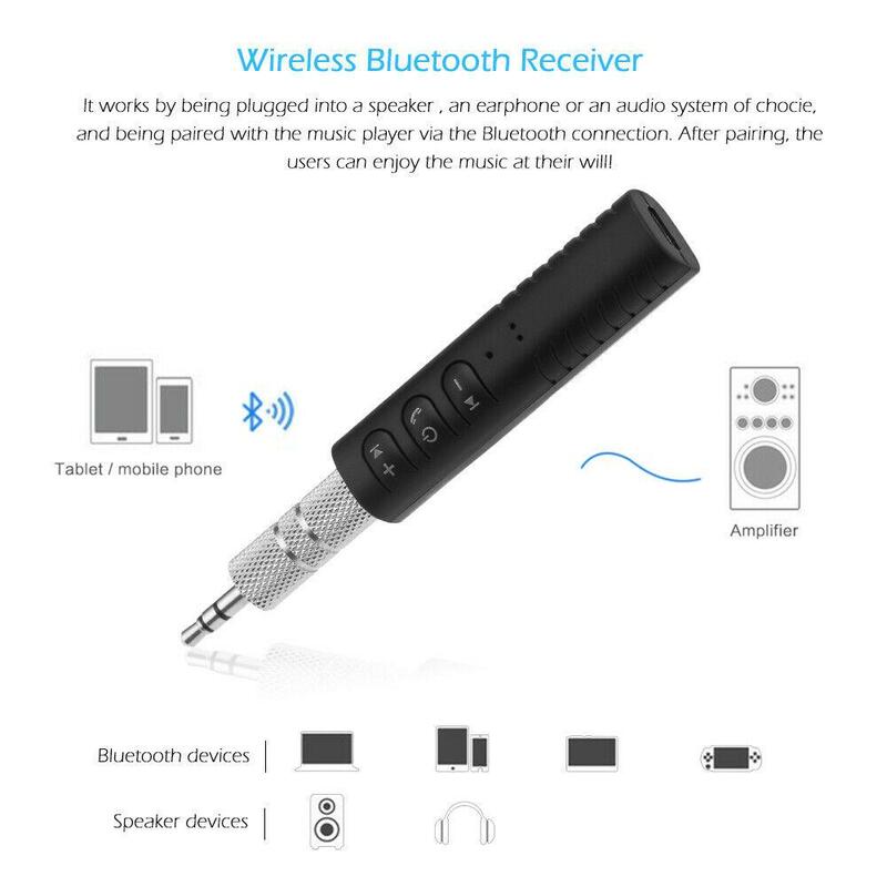 Odbiornik Bluetooth Adapter bezprzewodowy moduł przenośny głośnik zestaw słuchawkowy samochodowy bezprzewodowy moduł wzmacniacza Audio Stereo Aux 3.5mm Adapter na Pc