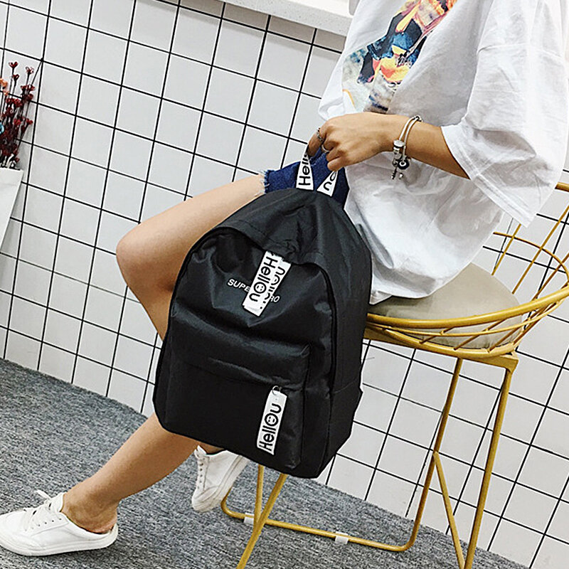 Hot Sale Women's Backpack Nylon Travel Shoulder Bag Black School Bag Girl Multifunctional Small School Backpack For Women 2021