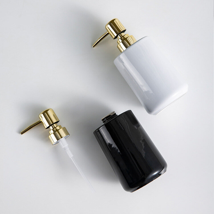 2021 bottiglia disinfettante per le mani in ceramica accessori per il bagno bagno dell'hotel pompa per lozione da cucina Shampoo Gel doccia bottiglia secondaria